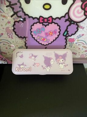 NWOT Kuromi Pastel Purple Tin Pencil Case 🖤🖤